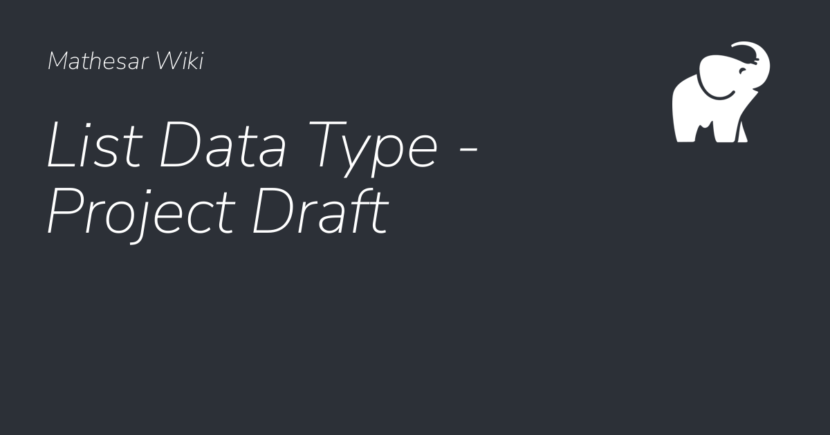 Wikilest List Data Type - Project Draft - Mathesar Wiki