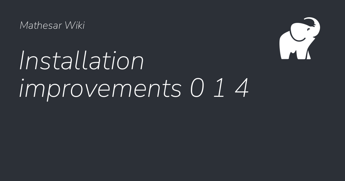 Installation improvements 0 1 4 - Mathesar Wiki