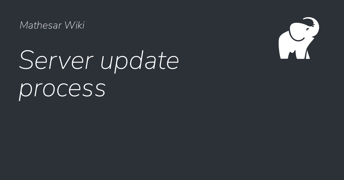 Server update process - Mathesar Wiki